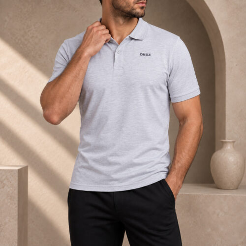 Poloshirt DS-61 PETIT lightgrey/m.