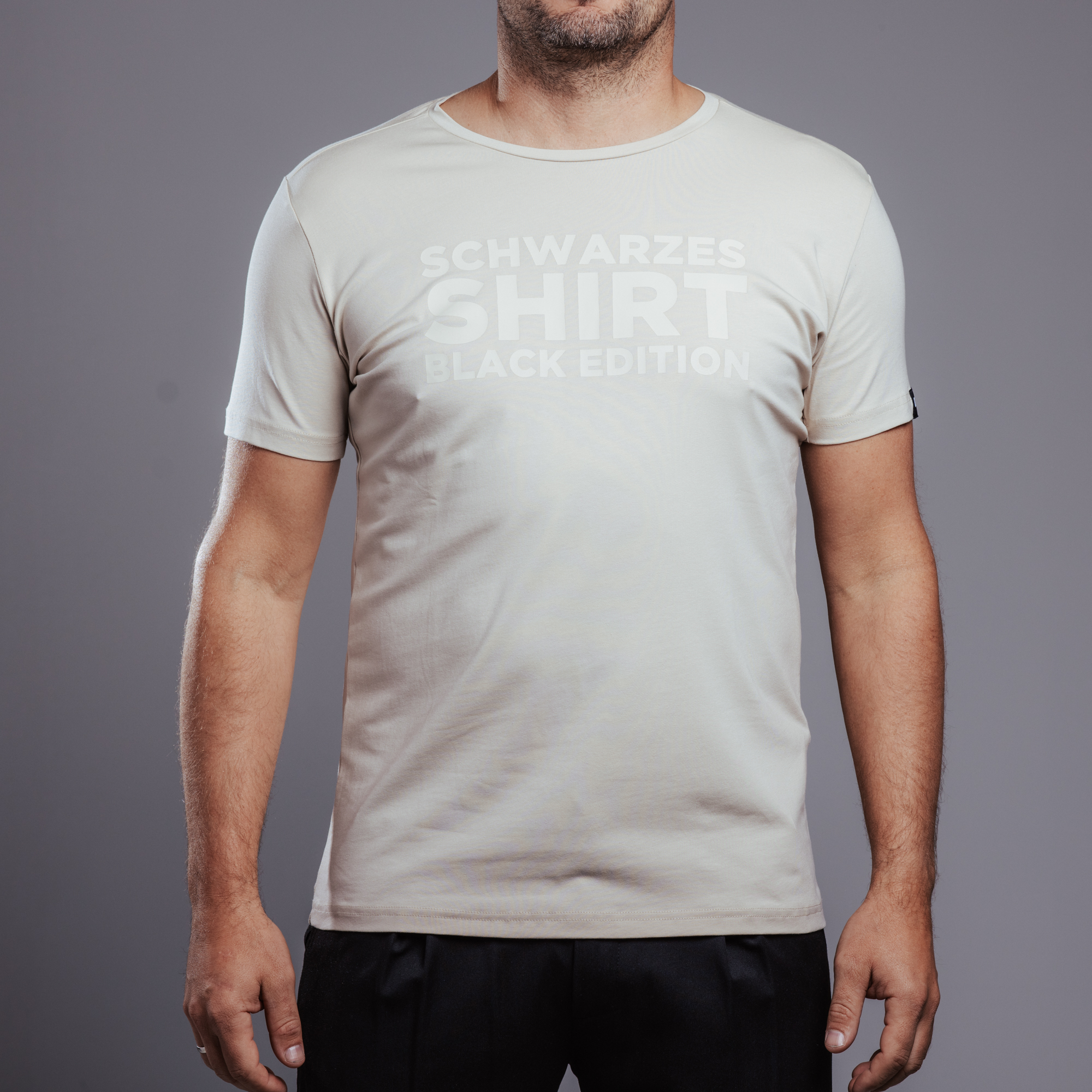 T-Shirt DS-1 SCHWARZ sand/SAND