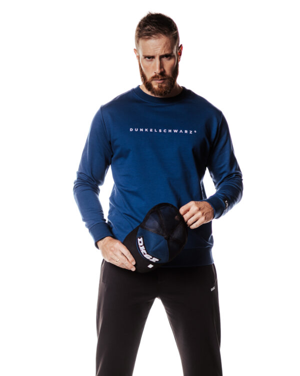 Sweatshirt DS-5 LOGO blue/WHITE – Bild 2