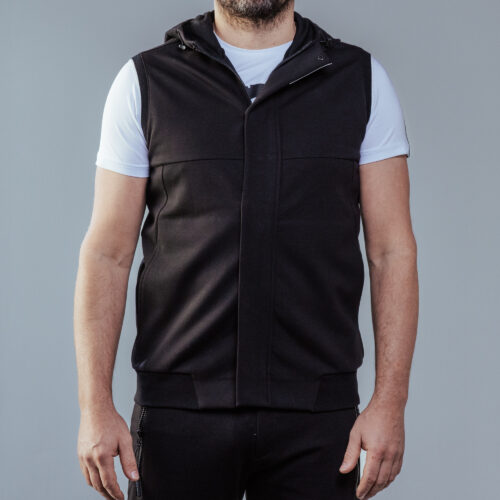 Hooded-sleeveless-Jacket DS-PRO black
