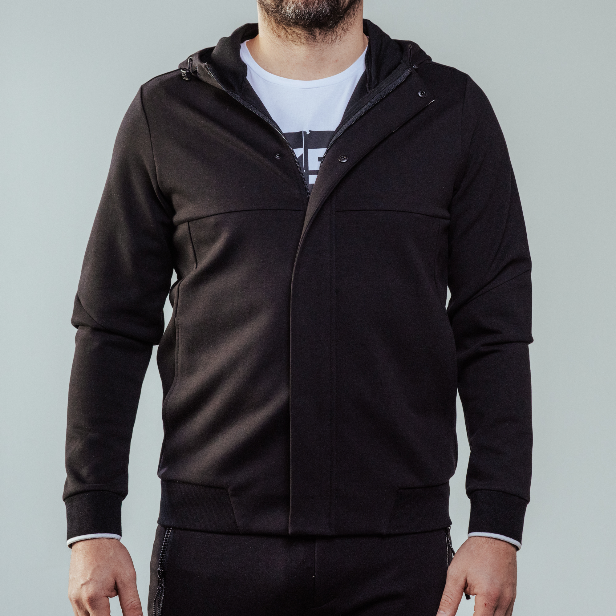 Hooded-Zipjacket DS-PROMO black