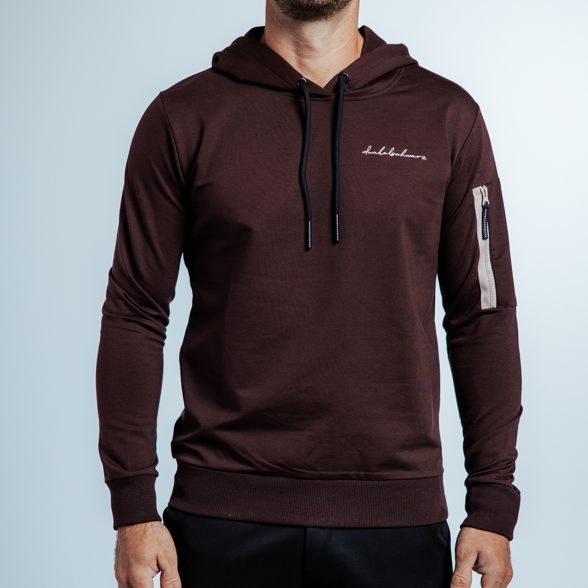 Hoody DS-3 CURVEDZIP chocolate
