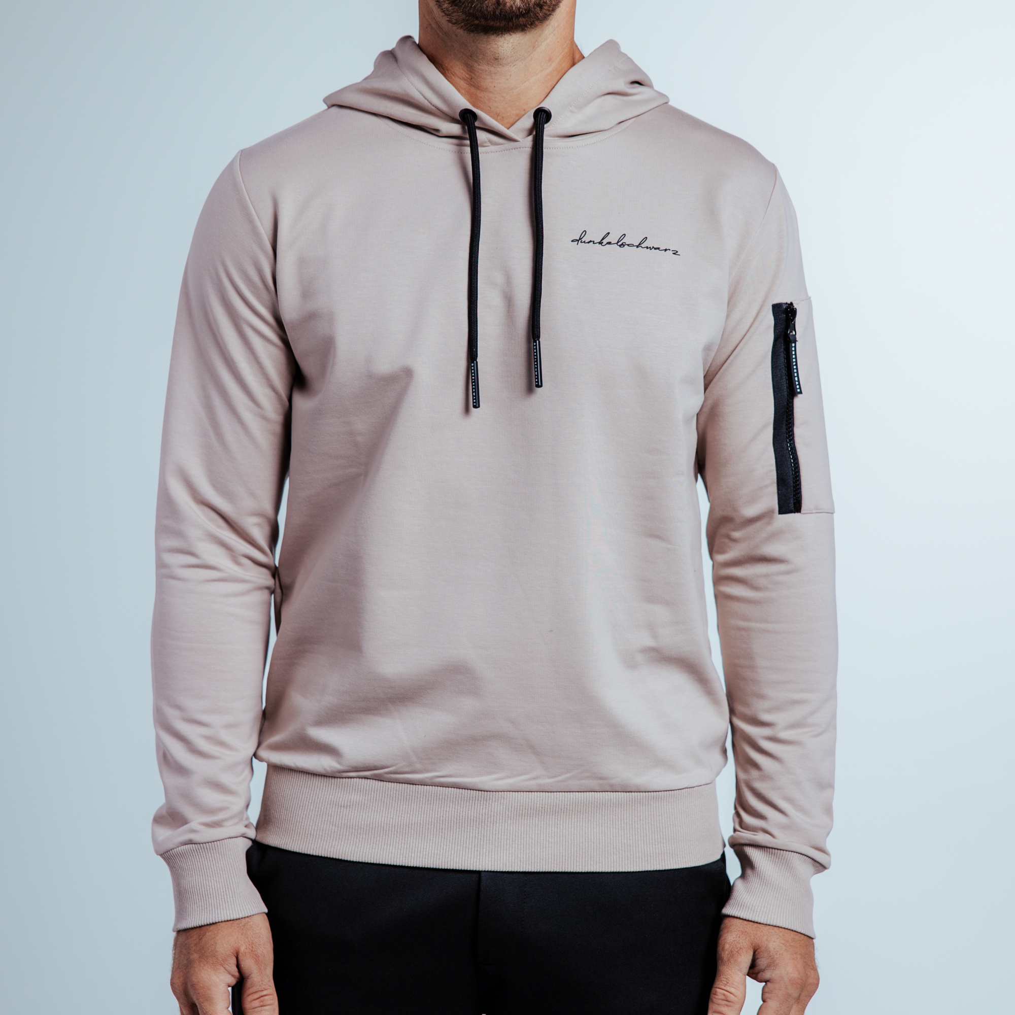 Hoody DS-3 CURVEDZIP nougat