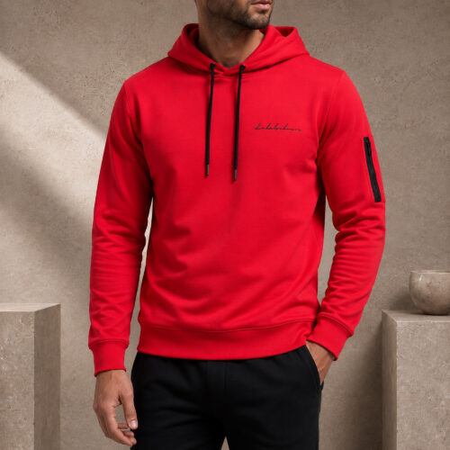 Hoody DS-3 CURVEDZIP red