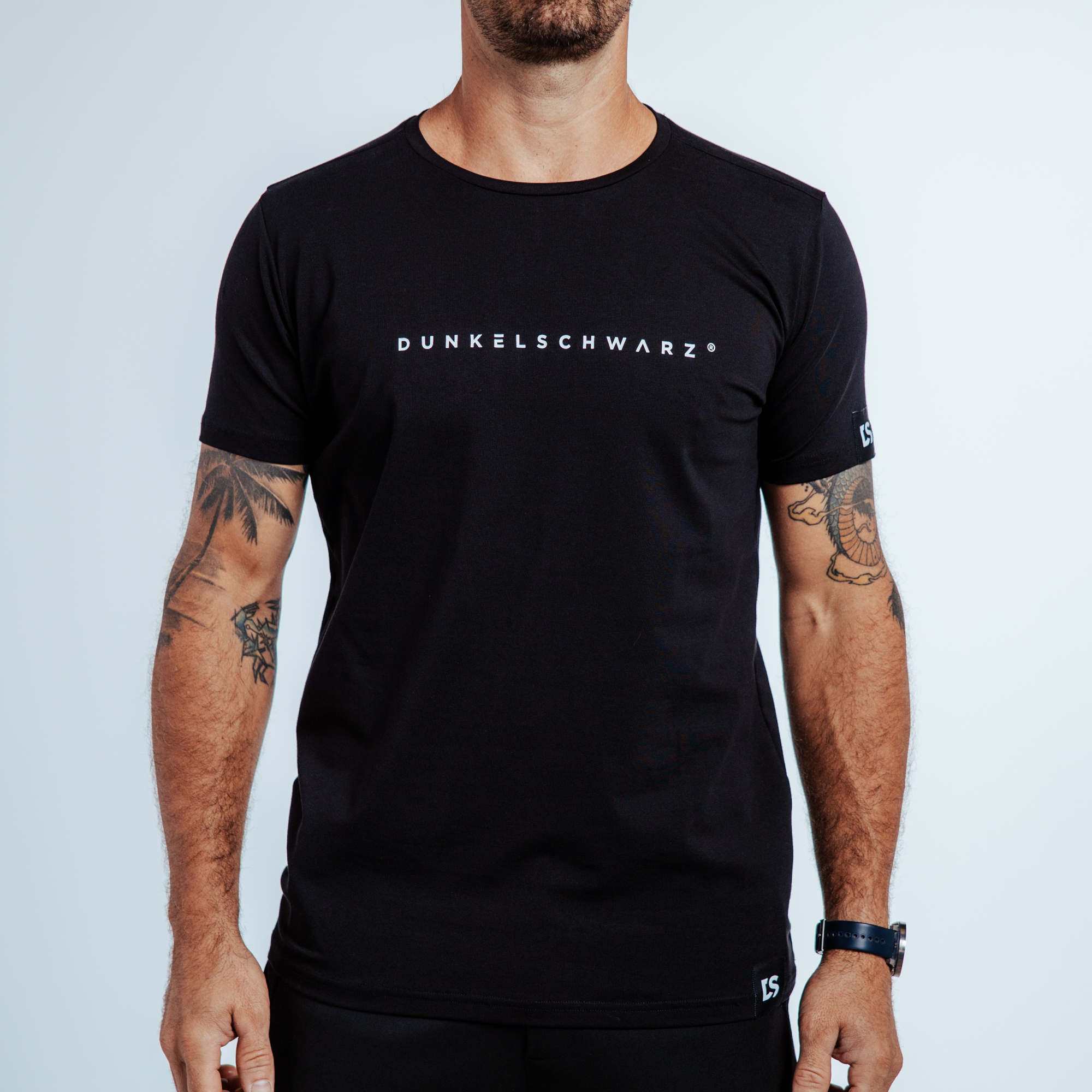 T-Shirt DS-1 LOGO23 PLA black/White